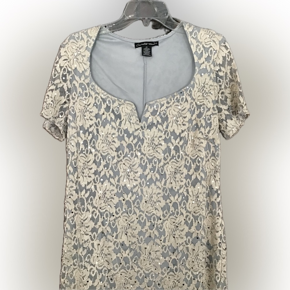 Baby Blue Lace Dress - Picture 6 of 7